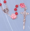 Corona del Rosario legno rosso profumato con pater rosellina