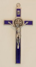 Croce-medaglia di San Benedetto in metallo smaltato