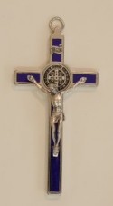 Croce-medaglia di San Benedetto in metallo smaltato