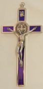 Croce-medaglia di San Benedetto in metallo smaltato