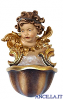 Acquasantiera testa d'Angelo Leonardo