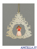 Albero di Natale con Angelo in piedi cuore