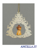 Albero di Natale con Angelo in piedi lanterna