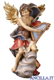 Angelo su nuvola con arpa