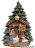 Albero di Natale con Sacra Famiglia dipinto a olio