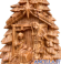 Albero di Natale con Sacra Famiglia legno ulivo