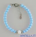 Bracciale Bungles azzurro e bianco