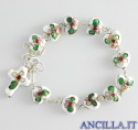 Bracciale cuore cloisonnè bianco