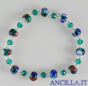 Bracciale elastico mosaico veneziano verde