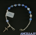 Bracciale in pietra dura Agata azzurra