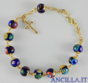 Bracciale mosaico veneziano blu e oro