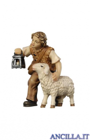 Bambino con pecora e lanterna Mahlknecht serie 12 cm