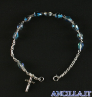 Bracciale cristallo goccia azzurra