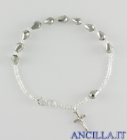 Bracciale cristallo goccia grigia