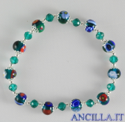 Bracciale elastico mosaico veneziano verde