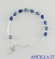 Bracciale cristallo goccia blu