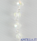 Bracciale decina in cristallo ovale 3x2 mm bianco