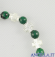 Bracciale elastico pietra naturale malachite e medaglia miracolosa