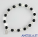 Bracciale elastico pietra naturale onice nera