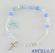 Bracciale in pietra dura Agata azzurra