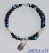 Bracciale rosario Medjugorje molla mezzo cristallo nero