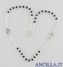 Collana 3 decine girocollo cristallo nero