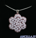 Collana con fiore stampo murrina rosa