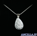 Collana con goccia stampo murrina bianco