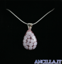 Collana con goccia stampo murrina rosa