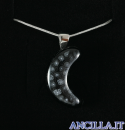 Collana con luna stampo murrina nero