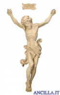 Cristo Leonardo legno naturale non dipinto