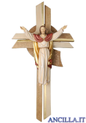 Cristo risorto su croce contemplativa