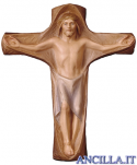 Croce Cristo Redentore dipinta a olio