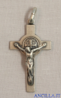 Croce-medaglia di San Benedetto argento 925°/°° satinato