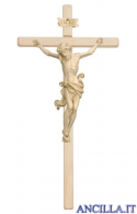 Crocifisso Leonardo cerato filo oro - croce diritta chiara