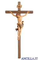 Crocifisso Leonardo in resina con croce diritta