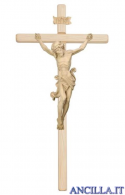 Crocifisso Leonardo naturale - croce diritta chiara