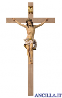 Crocifisso Nazareno dipinto a olio (bianco) - croce liscia