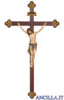 Crocifisso Siena dipinto a olio - croce barocca