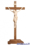 Crocifisso Siena naturale - croce diritta con base