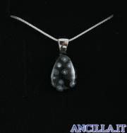 Collana con goccia stampo murrina nero