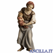 Contadina con neonato Ulrich serie 12 cm
