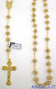 Corona del Rosario Swarowsky dorata