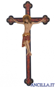 Cristo Cimabue su croce antichizzata barocca