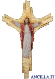 Cristo risorto su croce a raggi