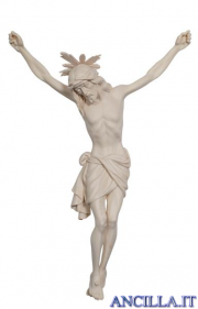 Cristo Siena con raggiera legno naturale non dipinto