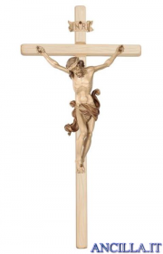 Crocifisso Leonardo brunito 3 colori - croce diritta chiara