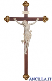 Crocifisso Leonardo naturale - croce barocca