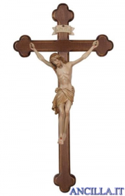 Crocifisso Siena brunito 3 colori - croce barocca scura