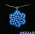 Collana con fiore stampo murrina azzurro